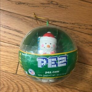 PEZ Snowman Holiday Ornament with Candy